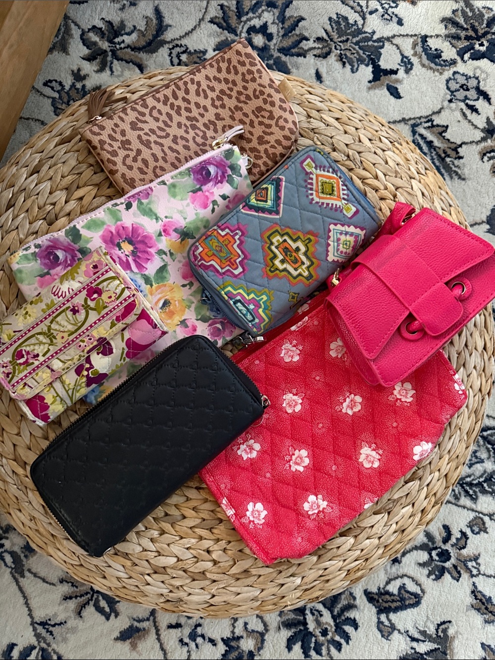 Bundle of Women's Pouch & Wallet Bundle - Pink, Floral, Leopard, Black, Gold